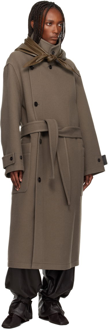 Шал LEMAIRE Large Leather Triangle Scarf Кафяво | AC1248 LL0161, 2