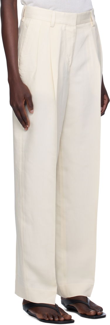 Панталони TOTEME TOTEME Double-Pleat Straight-Leg Trousers Черно | 252-WRB0289-FB0459, 4