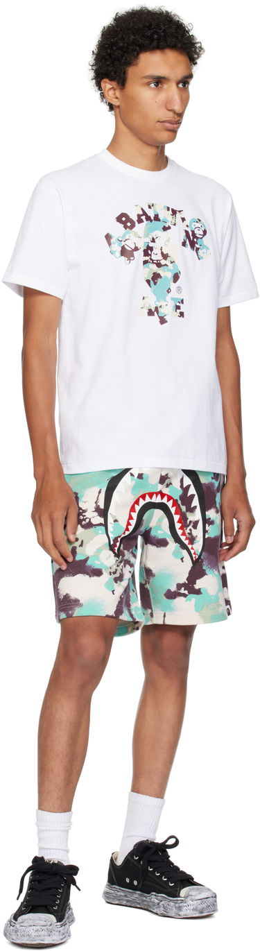 Тениска BAPE A Bathing Ape Map Camo College Milo Tee Бяло | 002TEL301007M, 3