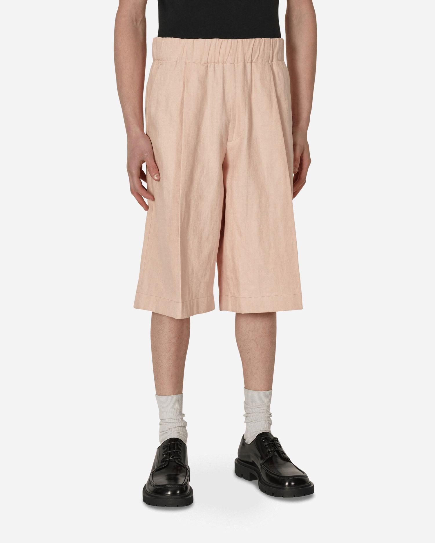 Къси панталони Dries Van Noten Pleated Cotton Shorts Розово | 231-020927-6237 354, 0