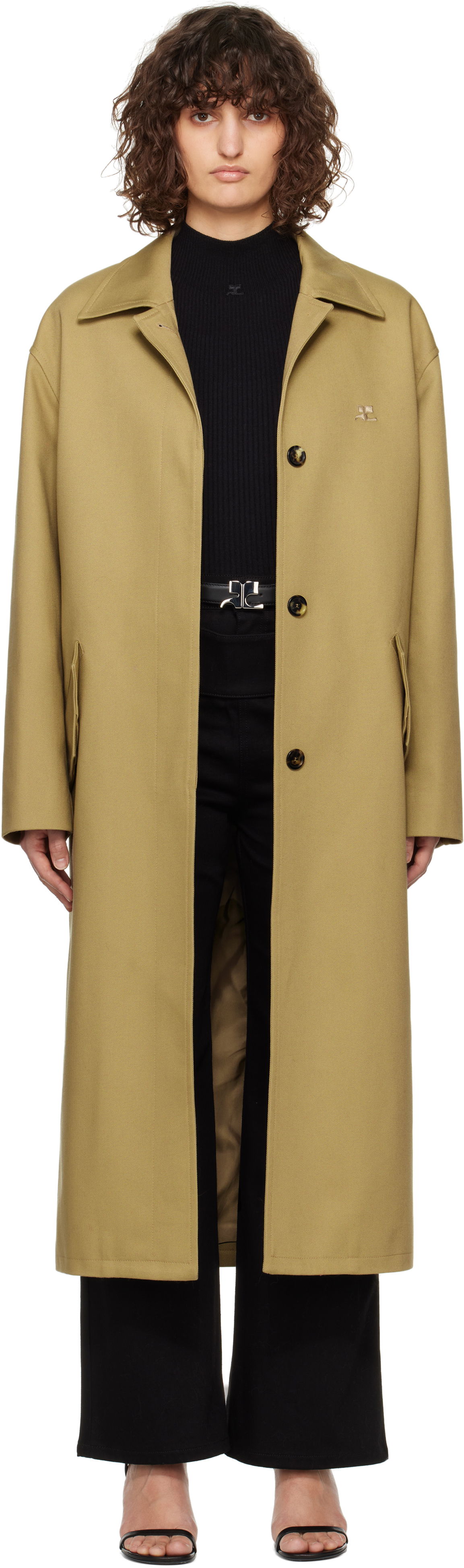 Тренчкот Courrèges Courrèges Cocoon Coat Зелено | 125CMA196PL0179, 0