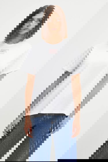 Тениска GANNI GANNI Basic Jersey Collage Relaxed T-Shirt Бяло | T4157, 2