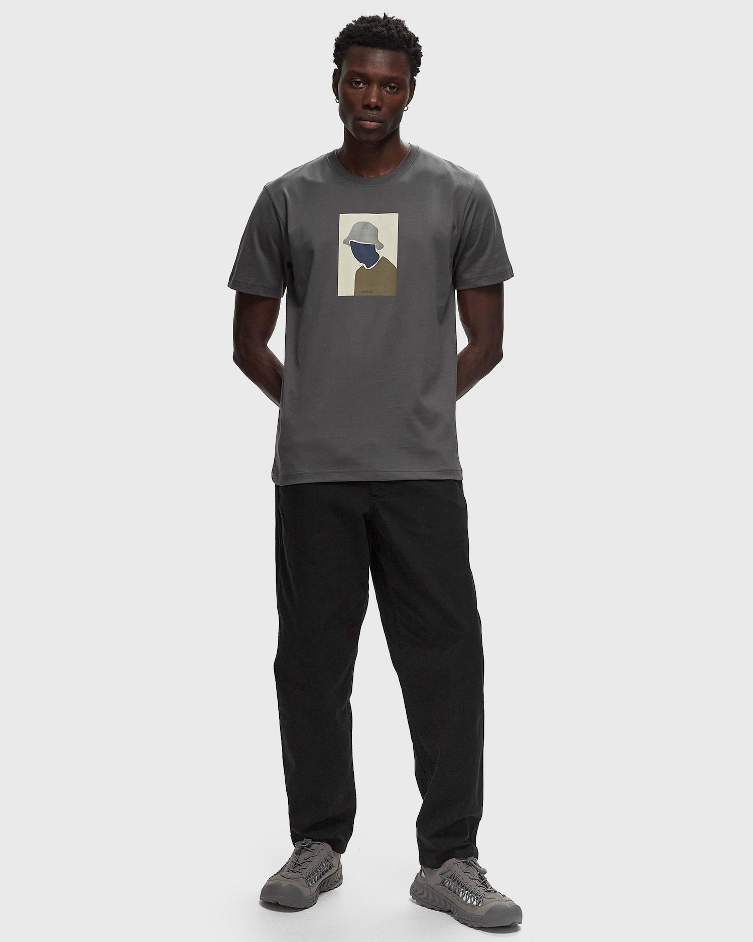Тениска NORSE PROJECTS Johannes Organic Bucket Hat Print Tee Сиво | N01-0676-1072, 1