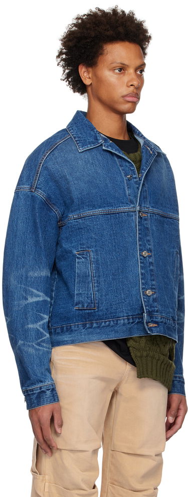 Яке We11done We11done Printed Denim Jacket Синьо | WD-DJ3-22-376-U-BL, 1