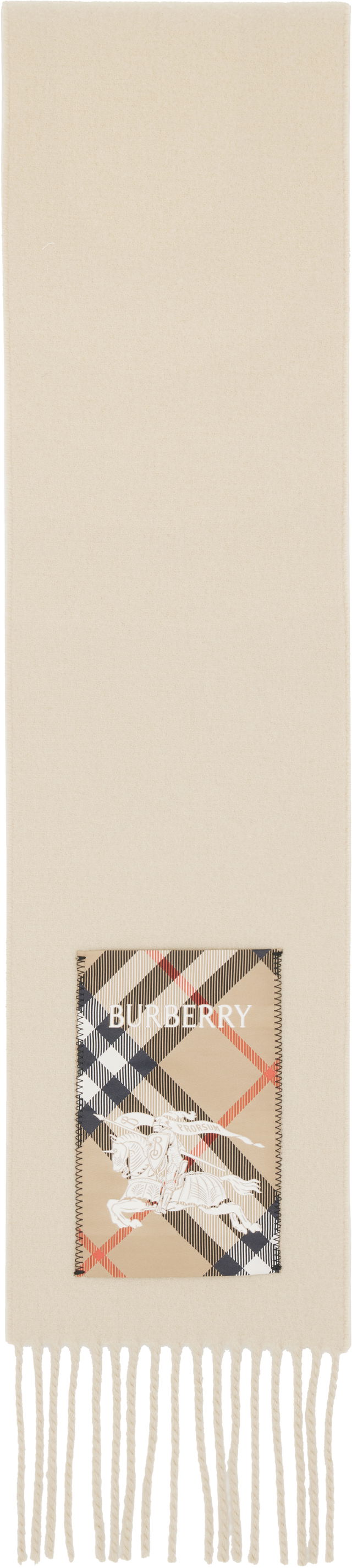 Check Label Cashmere Scarf