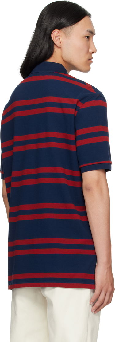 Поло тениска Valentino Valentino 'Chez Valentino' Cotton Piqué Polo Тъмно синьо | 7V3MH04CAYN, 2