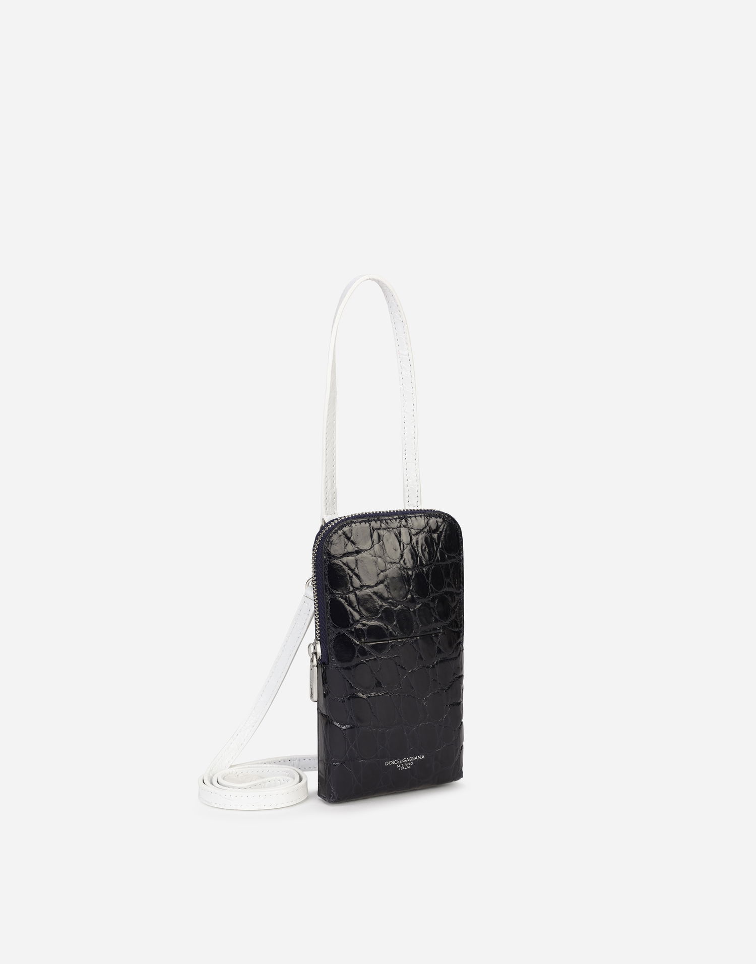 Портфейл Dolce & Gabbana Dolce & Gabbana Alligator Skin Cell Phone Case With Heat-stamped Logo Тъмно синьо | BP2575A2V7489623, 1
