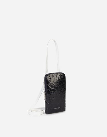 Портфейл Dolce & Gabbana Dolce & Gabbana Alligator Skin Cell Phone Case With Heat-stamped Logo Тъмно синьо | BP2575A2V7489623, 1