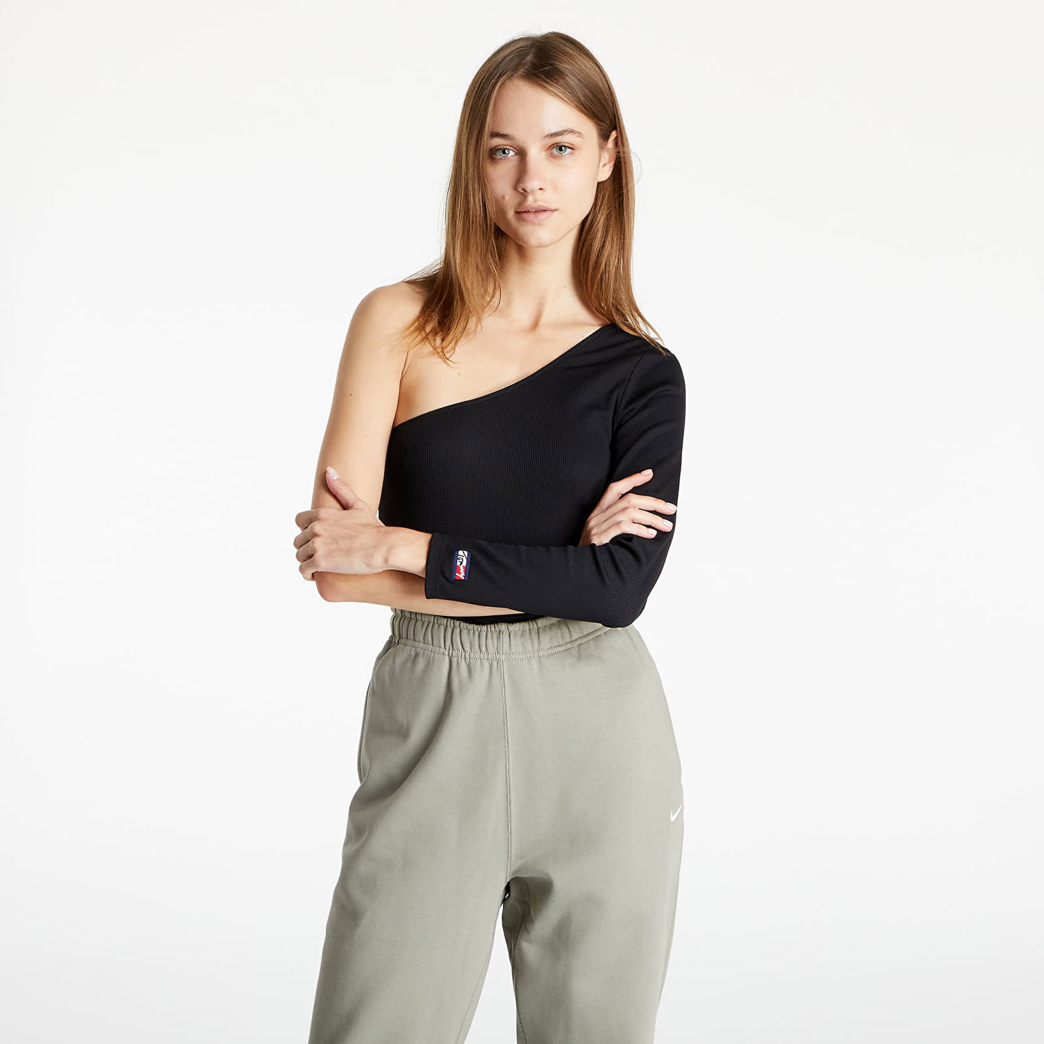 Тениска Tommy Hilfiger Jeans Tiny Tommy 1 Asymetric Rib Черно | DW0DW11041 BDS, 0