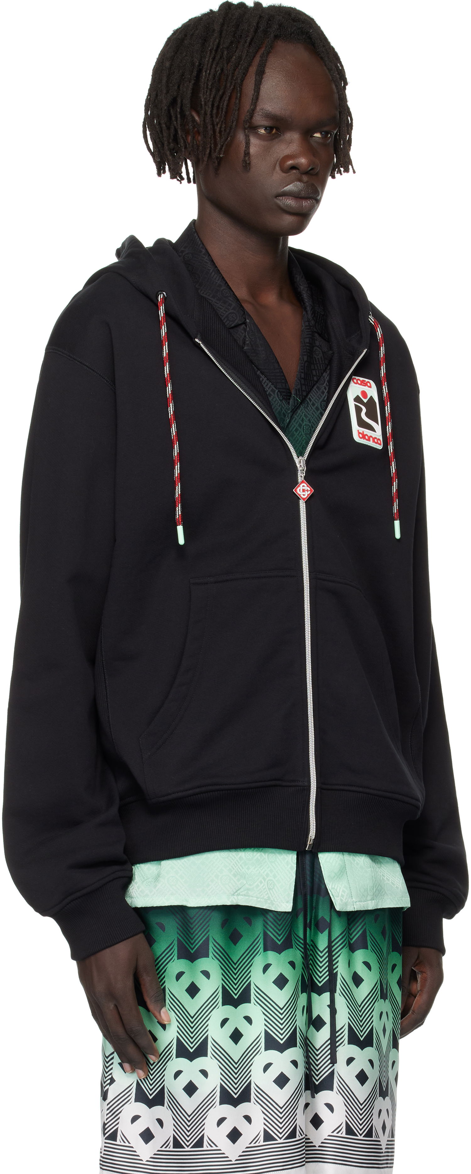 Суитчър Casablanca Casablanca Sunset Valley Zip Hoodie Черно | U-MPF25-JTP-150-01, 1
