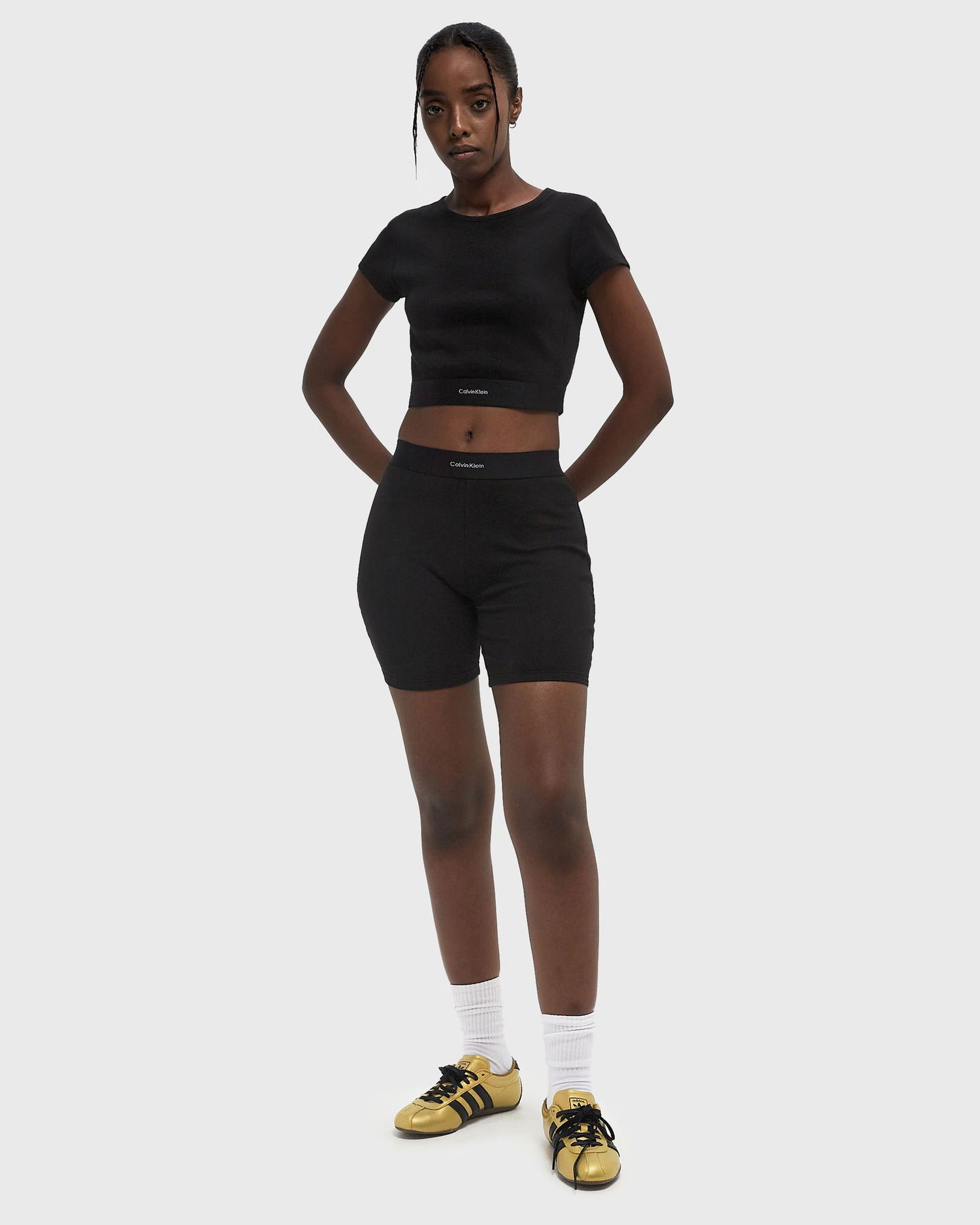 Къси панталони CALVIN KLEIN Calvin Klein Cotton Stretch Rib Bike Shorts Черно | 000QS7216EUB1, 1