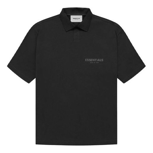 Поло тениска Fear of God Essentials Polo Shirt Черно | FOG-FW21-599