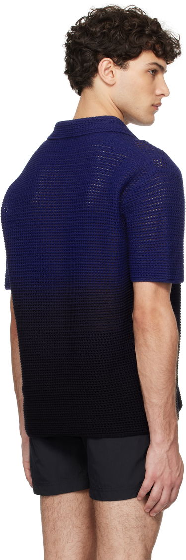 Поло тениска Orlebar Brown Orlebar Brown Batten Open Knit Polo Синьо | 280027, 2