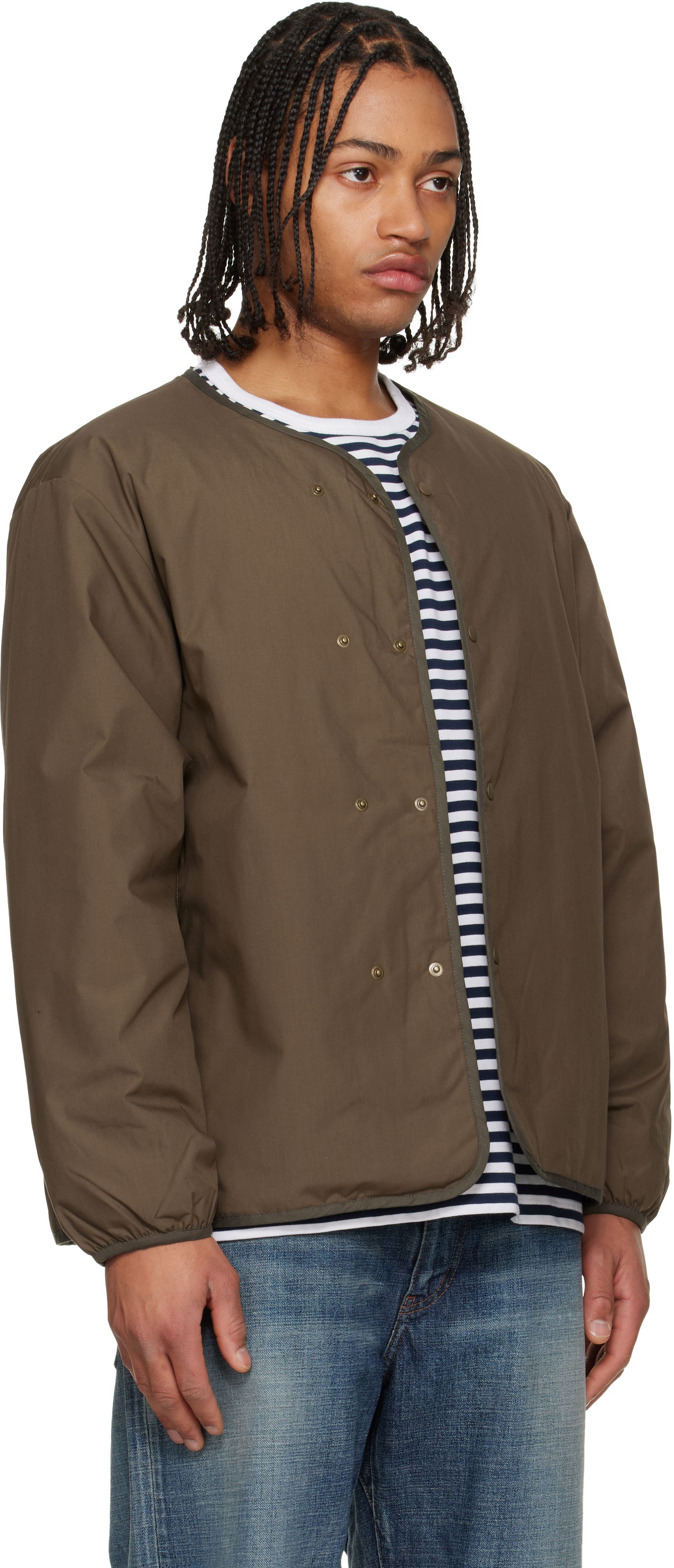 Пухо яке NANAMICA Reversible Down Cardigan Кафяво | S25FA054U, 1