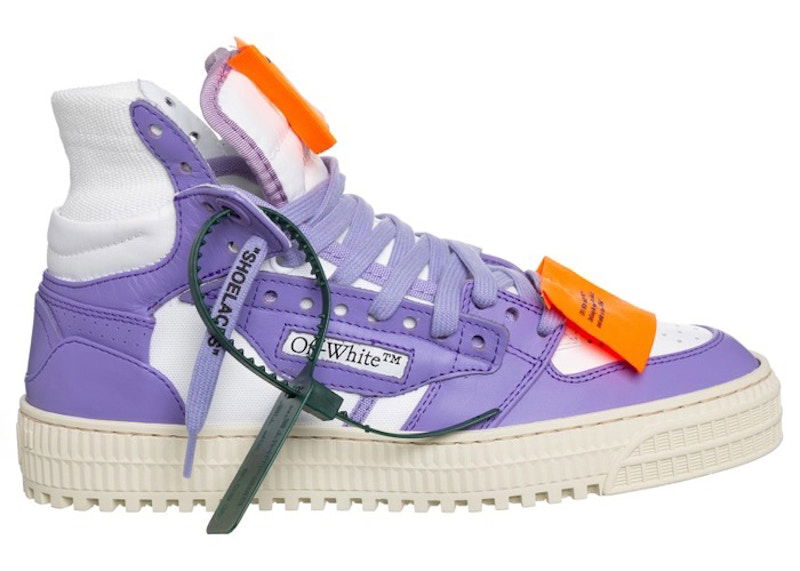 Кецове и обувки Off-White 3.0 Off Court Leather White Purple Лилаво | OWIA112S23LEA0010137