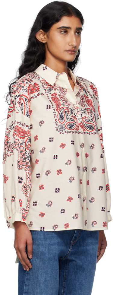 Риза Max Mara Weekend Max Mara Adda Paisley Print Shirt Бяло | 2525116021600, 1
