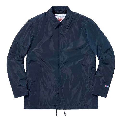Ветровка Supreme Champion Label Coaches Jacket Тъмно синьо | SUP-FW18-368