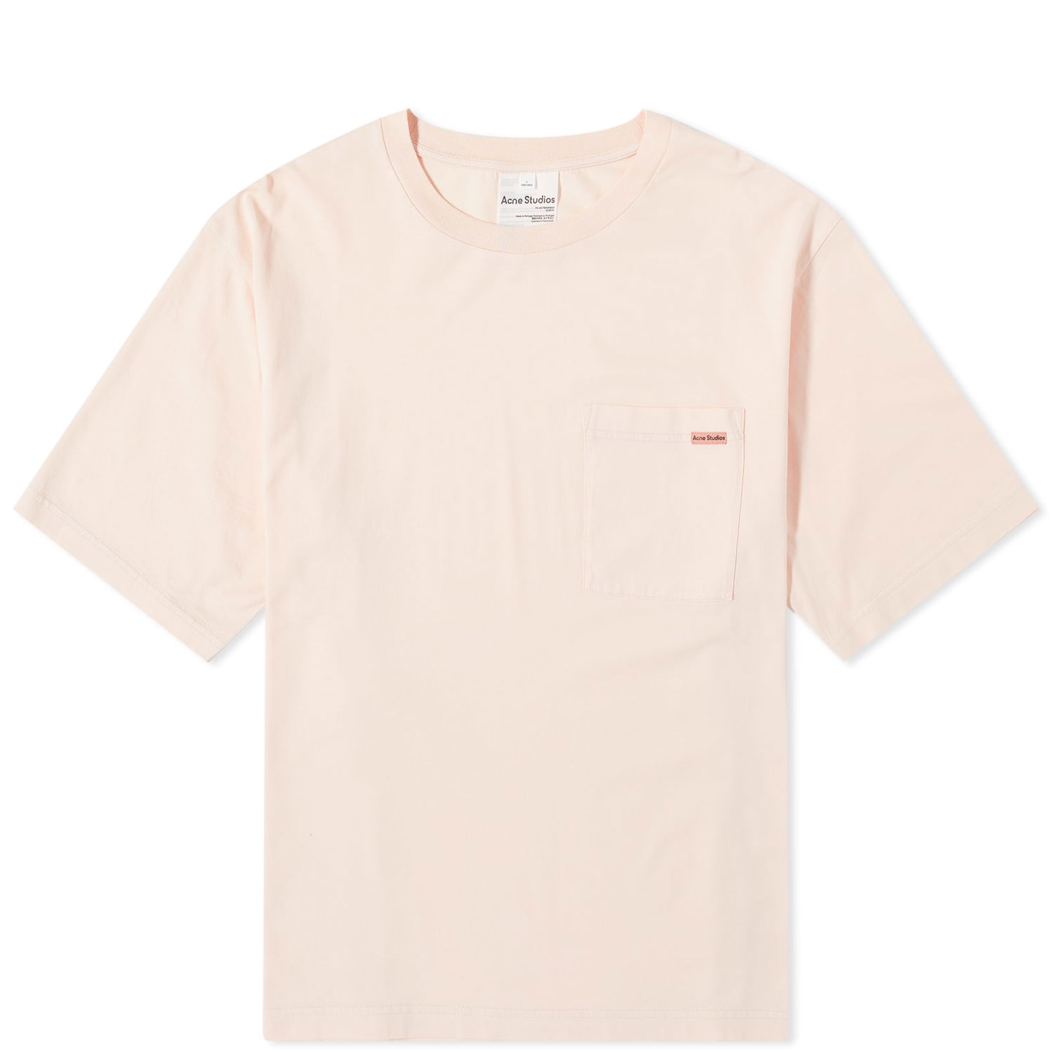 Тениска Acne Studios Edie Pocket Pink Label T-Shirt Розово | CL0219-AD5, 0