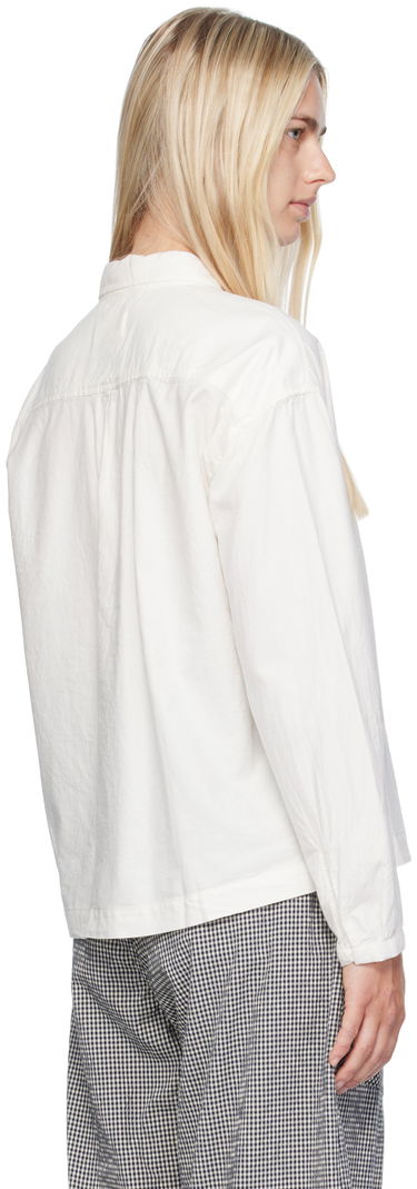 Риза YMC Marianne Cropped Button-Up Shirt Бяло | Q2AZB, 2