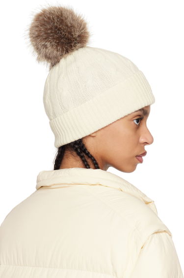 Пухо яке Moncler Moncler Wool & Cashmere Pom Pom Beanie Кафяво | K10933B00022M4281, 4