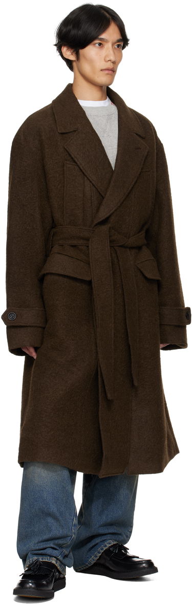 Палта Andersson Bell Andersson Bell Mattia Shaggy Wool Robe Coat Кафяво | awa714m, 3