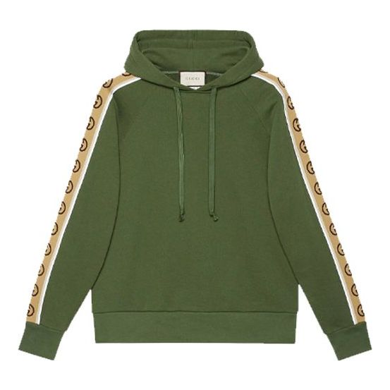 Суитчър Gucci Knitted Cotton Hooded Sweater Зелено | 596230-XJBUW-3806