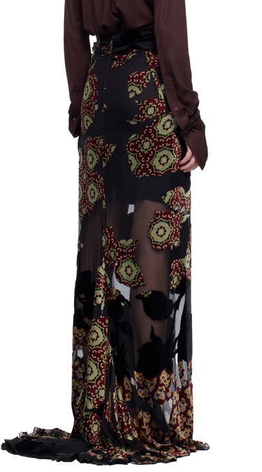 Пола Dries Van Noten Dries Van Noten Layered Viscose Silk Maxi Skirt Многоцветен | 252-010886-2145, 2