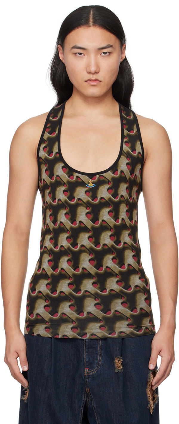 Потник Vivienne Westwood Embroidered Tank Top Черно | 2G010004-J005V-