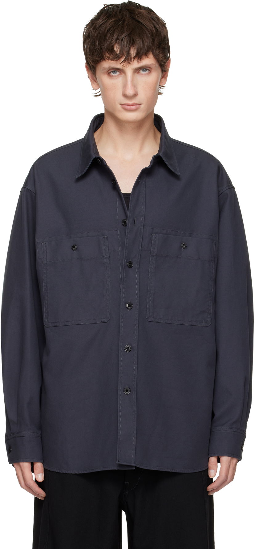 Риза LEMAIRE Utility Shirt Тъмно синьо | OV1025 LF1452