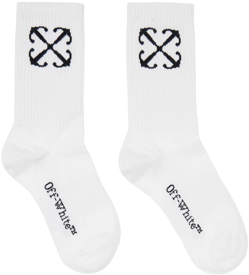 Чорапи Off-White Arrow Socks Бяло | OWRA039C99KNI0010110