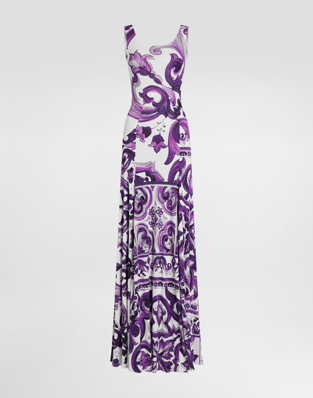 Dolce & Gabbana Majolica-Print Sleeveless Maxi Dress