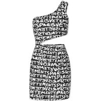 Pокля VETEMENTS One Shoulder Mini Dress Бежово | WE64DR600BW, 1