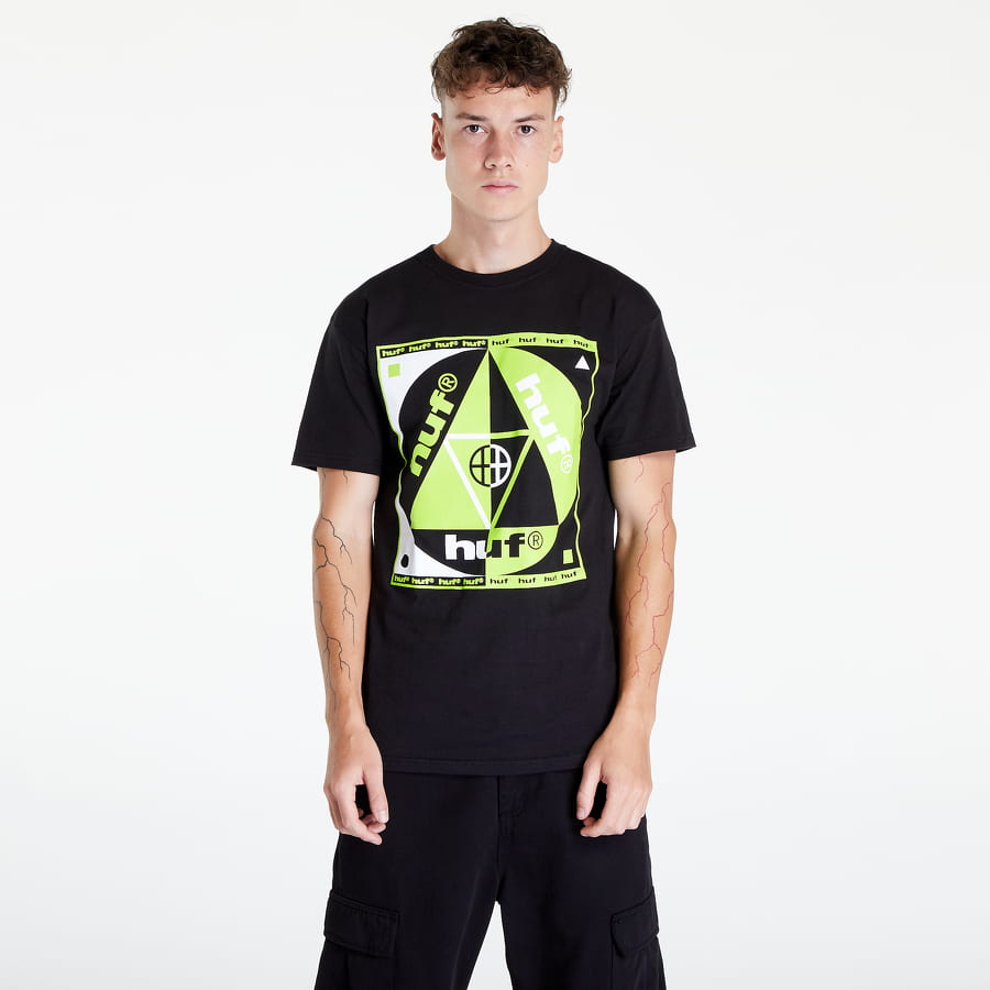 Тениска HUF Blue Code T-Shirt Черно | TS01639 BLACK, 0