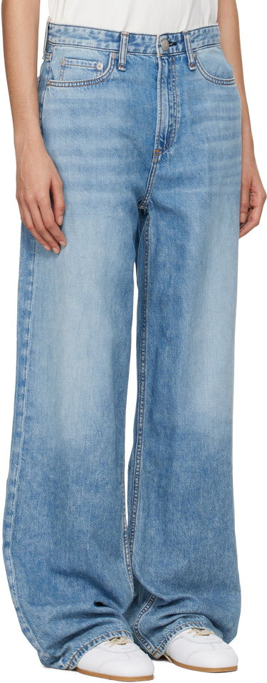 Дънки rag & bone Logan Wide-Leg Jeans Синьо | WDD23S2935F2AU, 4