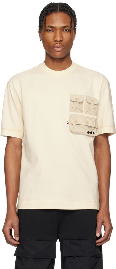 Тениска Moncler Moncler Grenoble Cotton T-Shirt with Pockets Бежово | K10978C0000389AW1, 0