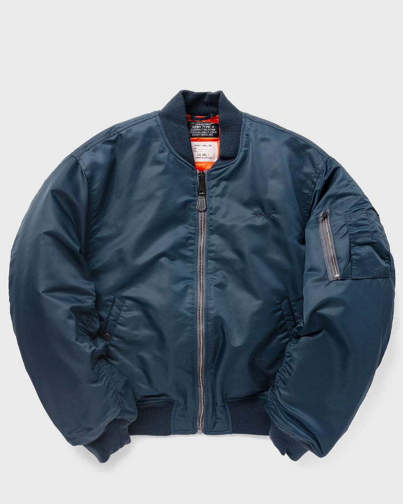 Яке бомбър Schott NYC Oversized Bomber Jacket Синьо | AIRFORCE90RS-NAVY