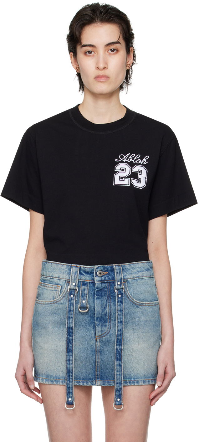 Тениска Off-White Black Cropped T-Shirt Черно | OWAA090S24JER0031001, 0