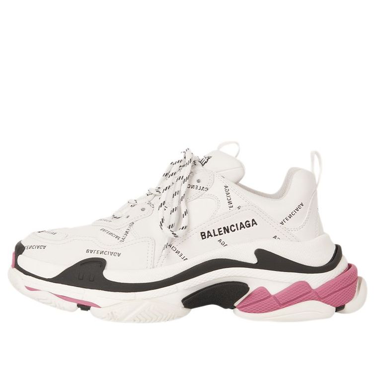 Кецове и обувки Balenciaga Triple S Allover Logo Бяло | 524039W2FA49155