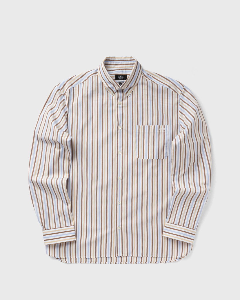 Риза A.P.C. Mateo Logo Striped Shirt Бежово | COHEI-H12599-BAI