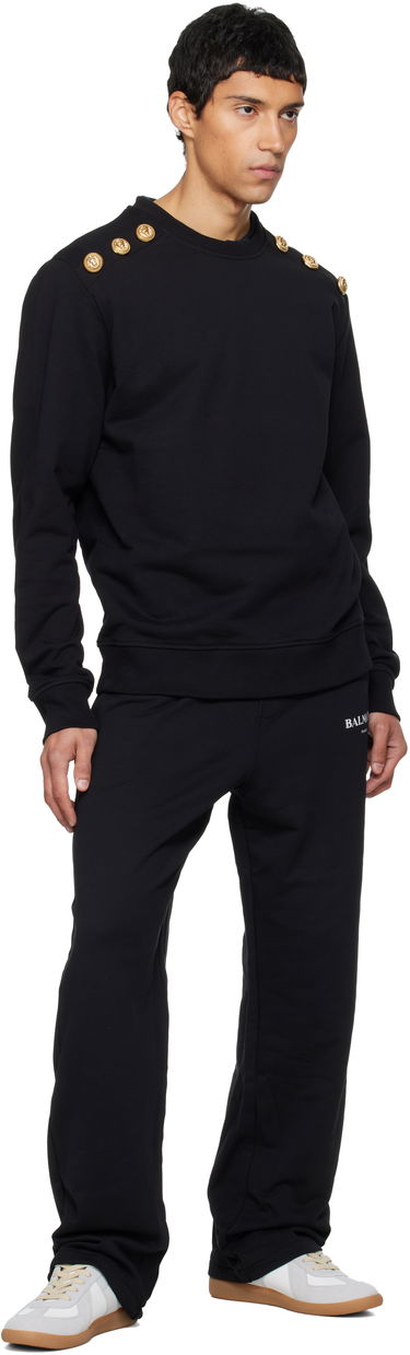 Спортни панталони Balmain Balmain Paris Writing Sweatpants Черно | FH2PQ435BD31, 3