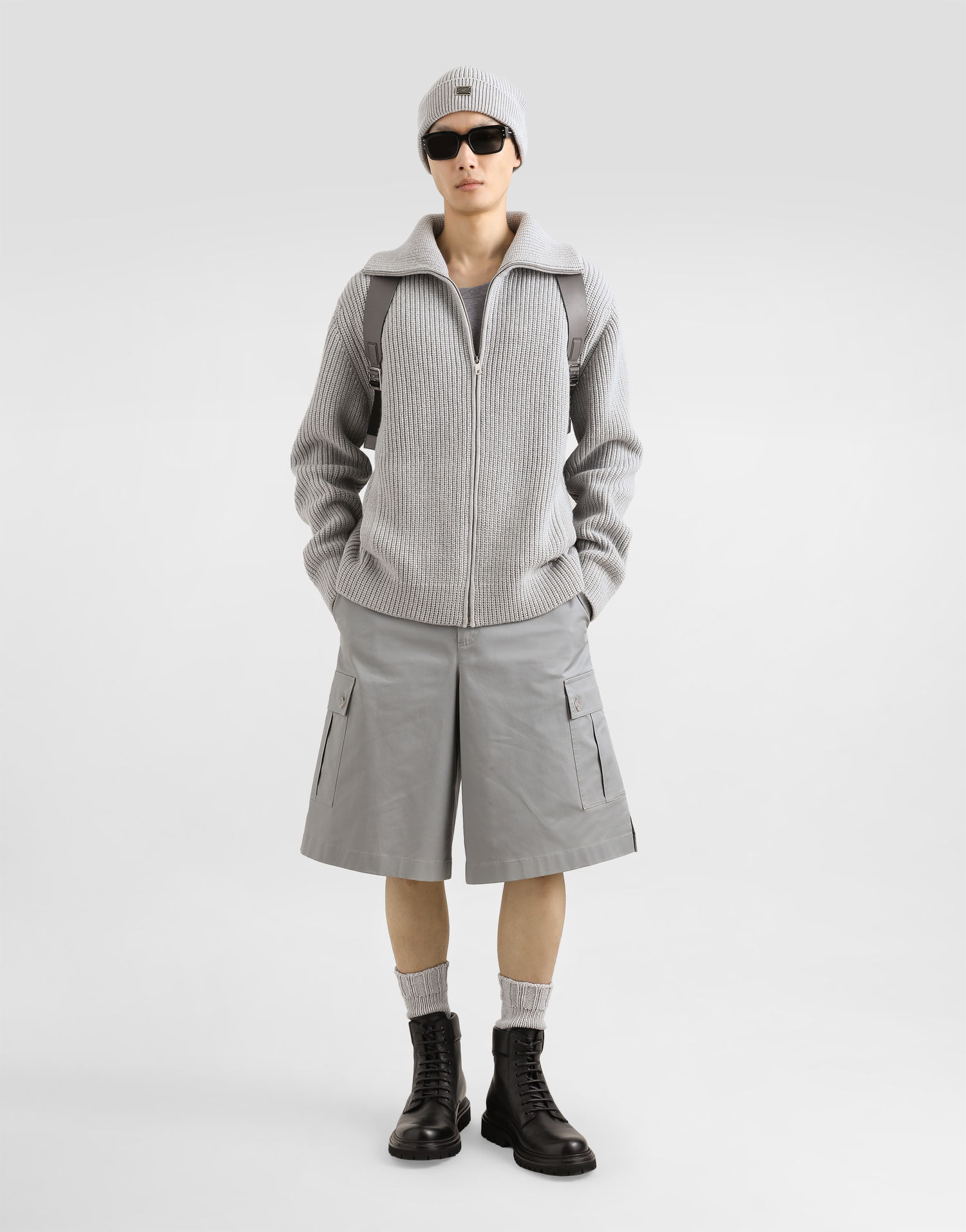 Пуловер Dolce & Gabbana Dolce & Gabbana Wool Zip Cardigan with Tag Сиво | GXV82TJCVWKN0495, 1