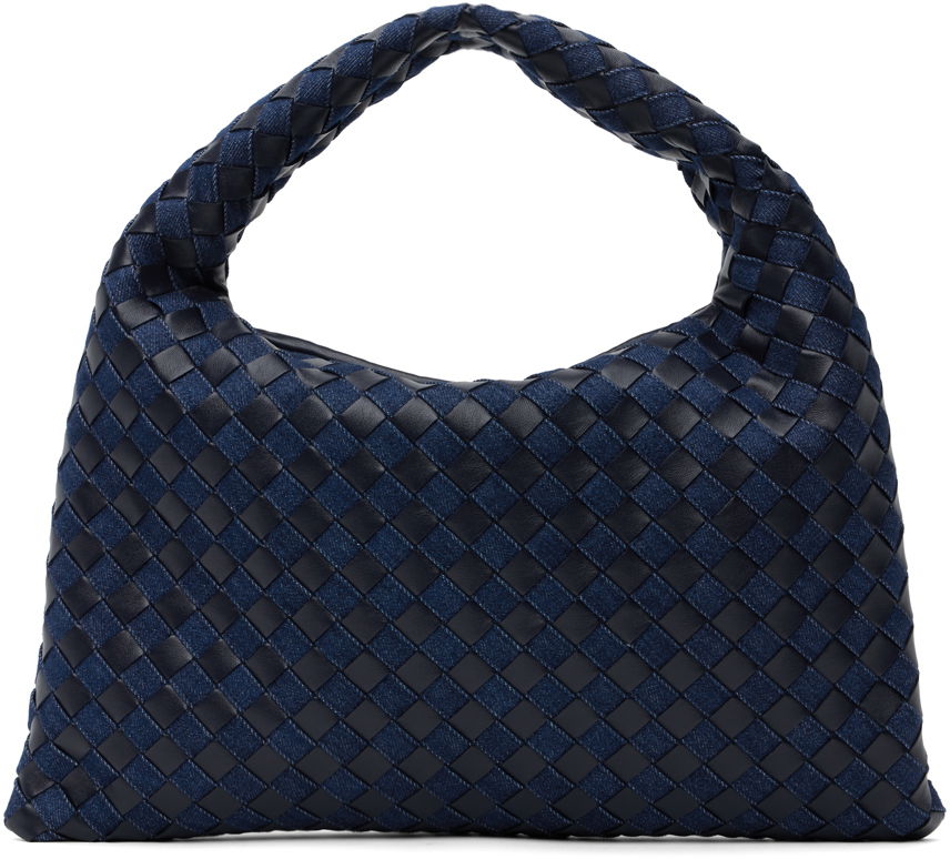 Дамска чанта Bottega Veneta Small Hop Bag Тъмно синьо | 789028 V48V1, 0