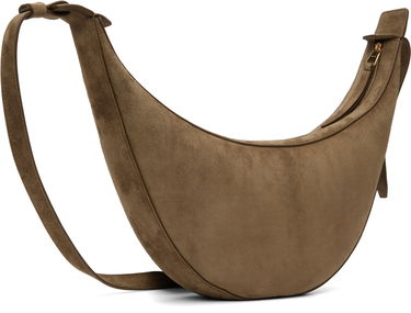Чанта през рамо Khaite KHAITE Small Augustina Suede Crossbody Bag Кафяво | H6016-726, 2