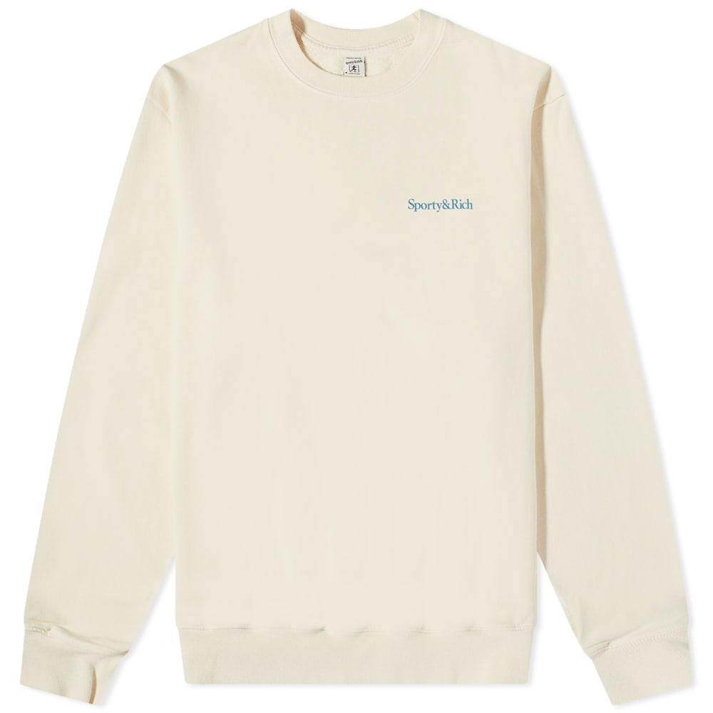 Пуловер Sporty & Rich New Health Crewneck Бежово | CR483CR, 0