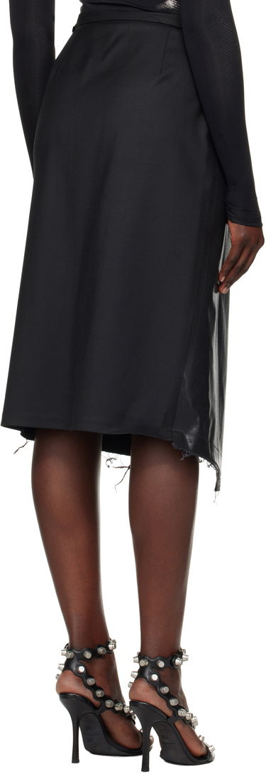 Пола Diesel Asymmetrical Faux Leather Midi Skirt Черно | A16413 0NKBV, 2