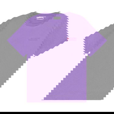 Тениска GANNI Thin Software Jersey T-Shirt Лилаво | T2775 SWEE, 1