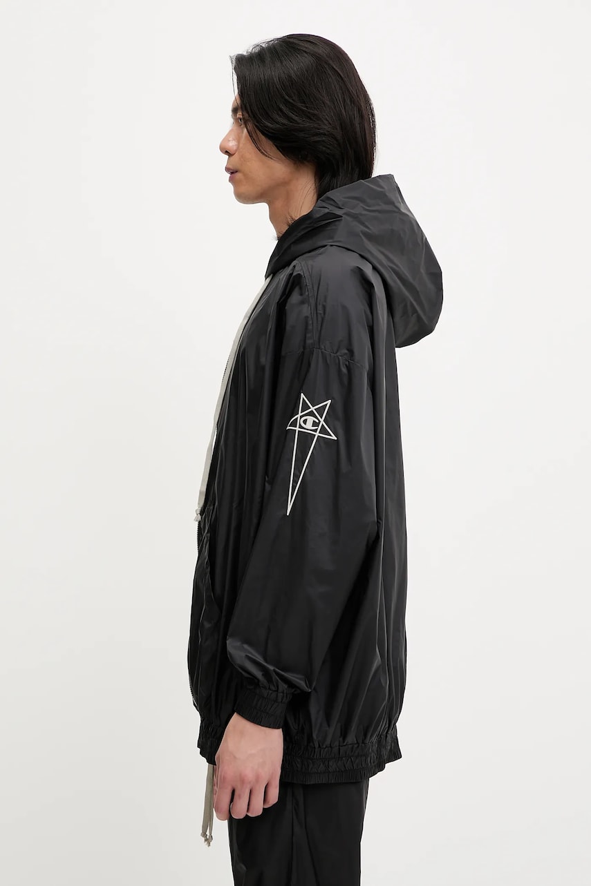 Ветровка Rick Owens Rick Owens DRKSHDW Woven Jumbo Jason S Hoodie Черно | CM01E1661.CHNY, 1