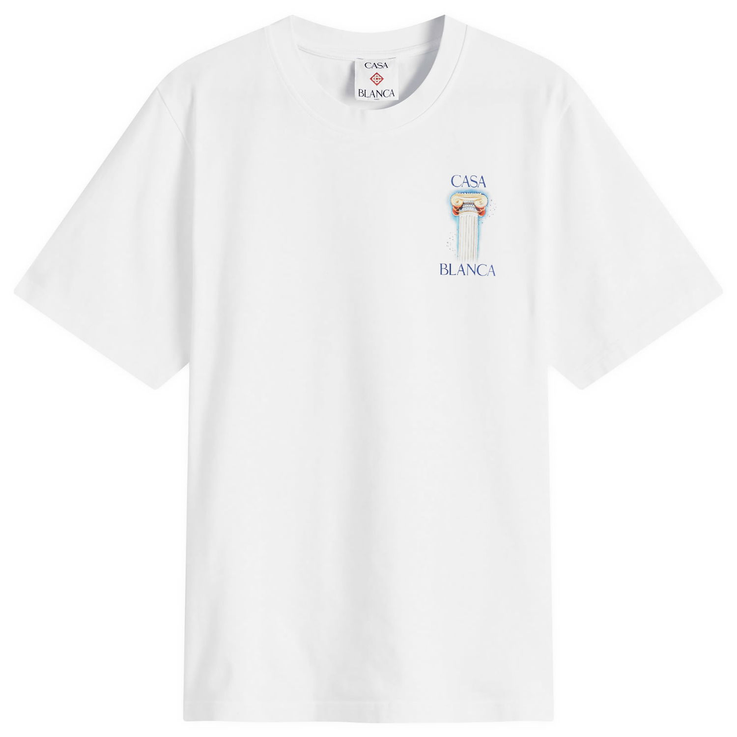 Тениска Casablanca La Colomne Graphic T-Shirt, Size Large Бяло | MPS25-JTS-001-05, 0