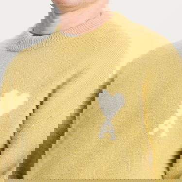 Пуловер AMI Alpaca Knit ADC Crew Neck Jumper Жълто | H25UKS836-KN0135-3993H25, 5