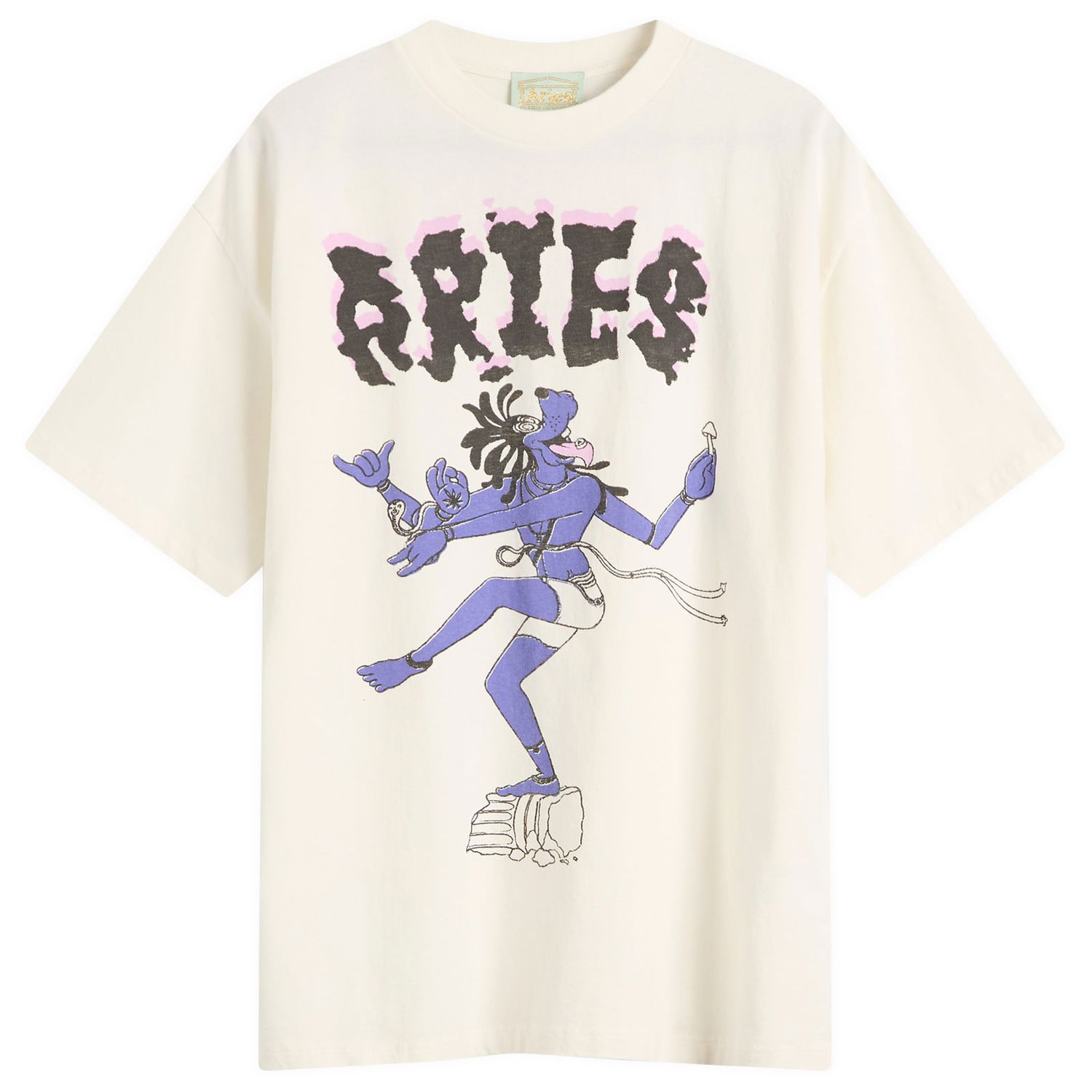 Тениска Aries Faded The Destroyer Graphic T-Shirt Бежово | AR60020-OWT, 1